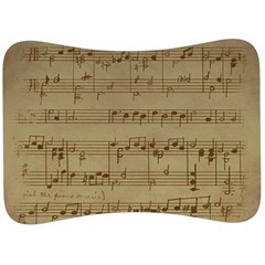 Vintage Sheet Music Background Velour Seat Head Rest Cushion