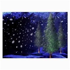 Winter Wonderland Night Snow Large Glasses Cloth