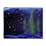 Winter Wonderland Night Snow Cosmetic Bag (XL) Front