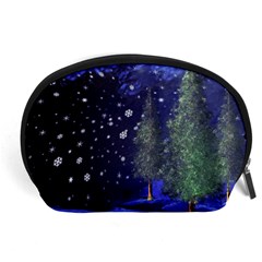 Winter Wonderland Night Snow Accessory Pouch (large) by Pakrebo