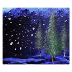 Winter Wonderland Night Snow Double Sided Flano Blanket (small)  by Pakrebo