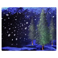 Winter Wonderland Night Snow Double Sided Flano Blanket (medium)  by Pakrebo