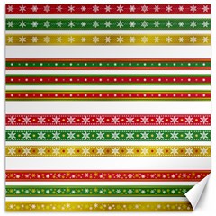 Christmas Ribbons Christmas Gold Canvas 12  X 12  by Pakrebo