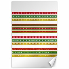 Christmas Ribbons Christmas Gold Canvas 12  X 18 