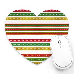 Christmas Ribbons Christmas Gold Heart Mousepads by Pakrebo