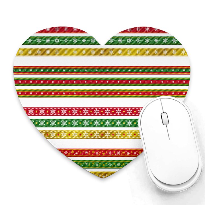 Christmas Ribbons Christmas Gold Heart Mousepads