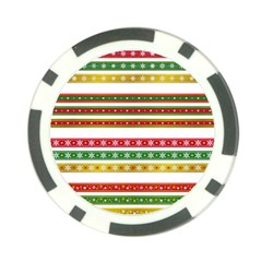 Christmas Ribbons Christmas Gold Poker Chip Card Guard by Pakrebo