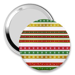 Christmas Ribbons Christmas Gold 3  Handbag Mirrors by Pakrebo