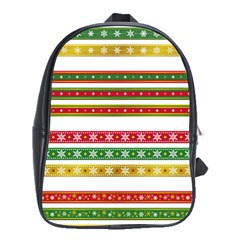 Christmas Ribbons Christmas Gold School Bag (xl) by Pakrebo