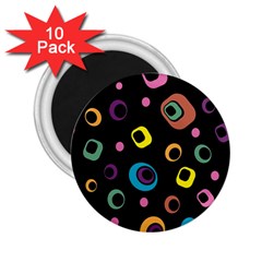 Abstract Background Retro 60s 70s 2 25  Magnets (10 Pack)  by Pakrebo