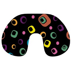 Abstract Background Retro 60s 70s Travel Neck Pillows by Pakrebo