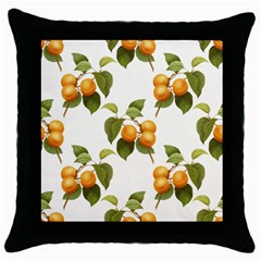 Apricot Fruit Vintage Art Throw Pillow Case (black) by Pakrebo