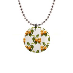 Apricot Fruit Vintage Art 1  Button Necklace by Pakrebo