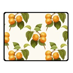 Apricot Fruit Vintage Art Fleece Blanket (small) by Pakrebo