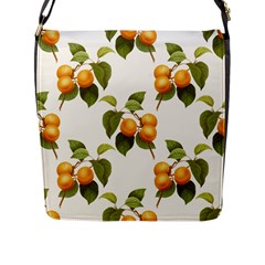 Apricot Fruit Vintage Art Flap Closure Messenger Bag (l) by Pakrebo