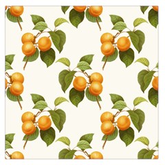 Apricot Fruit Vintage Art Large Satin Scarf (square) by Pakrebo