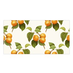 Apricot Fruit Vintage Art Satin Shawl by Pakrebo