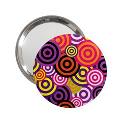 Abstract Circles Background Retro 2 25  Handbag Mirrors by Pakrebo