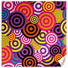 Abstract Circles Background Retro Canvas 16  X 16  by Pakrebo