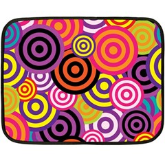 Abstract Circles Background Retro Double Sided Fleece Blanket (mini)  by Pakrebo