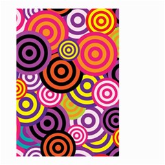 Abstract Circles Background Retro Small Garden Flag (two Sides) by Pakrebo