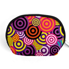 Abstract Circles Background Retro Accessory Pouch (medium)