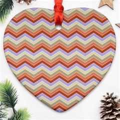 Background Chevron Pattern Design Ornament (Heart)