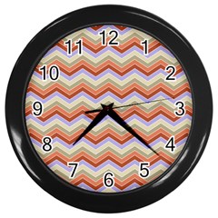 Background Chevron Pattern Design Wall Clock (black) by Pakrebo