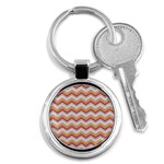 Background Chevron Pattern Design Key Chains (Round)  Front