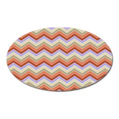 Background Chevron Pattern Design Oval Magnet