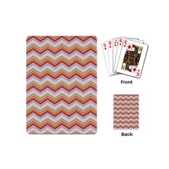 Background Chevron Pattern Design Playing Cards (mini) by Pakrebo