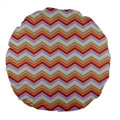 Background Chevron Pattern Design Large 18  Premium Round Cushions by Pakrebo