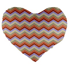 Background Chevron Pattern Design Large 19  Premium Heart Shape Cushions