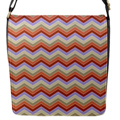 Background Chevron Pattern Design Flap Closure Messenger Bag (S)