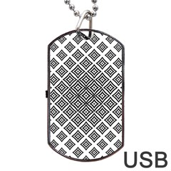 Background Pattern Halftone Dog Tag Usb Flash (one Side) by Pakrebo