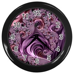 Abstract Art Fractal Art Fractal Wall Clock (black) by Pakrebo