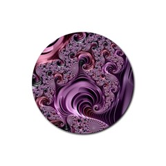 Abstract Art Fractal Art Fractal Rubber Round Coaster (4 Pack)  by Pakrebo