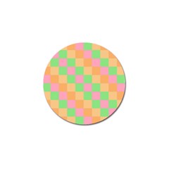 Checkerboard Pastel Squares Golf Ball Marker (4 Pack) by Pakrebo