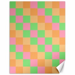 Checkerboard Pastel Squares Canvas 12  X 16  by Pakrebo