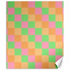 Checkerboard Pastel Squares Canvas 20  X 24  by Pakrebo