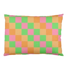 Checkerboard Pastel Squares Pillow Case by Pakrebo