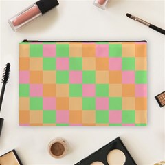 Checkerboard Pastel Squares Cosmetic Bag (large) by Pakrebo