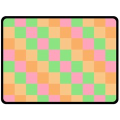 Checkerboard Pastel Squares Fleece Blanket (large)  by Pakrebo