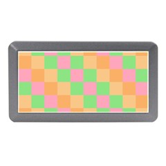 Checkerboard Pastel Squares Memory Card Reader (mini) by Pakrebo