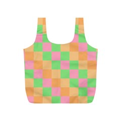 Checkerboard Pastel Squares Full Print Recycle Bag (s) by Pakrebo