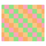 Checkerboard Pastel Squares Double Sided Flano Blanket (Small)  50 x40  Blanket Front