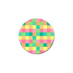 Checkerboard Pastel Squares Golf Ball Marker (4 Pack) by Pakrebo