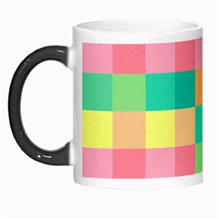 Checkerboard Pastel Squares Morph Mugs by Pakrebo