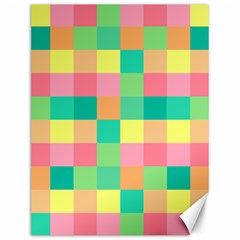 Checkerboard Pastel Squares Canvas 12  X 16  by Pakrebo