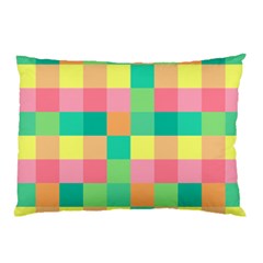 Checkerboard Pastel Squares Pillow Case by Pakrebo